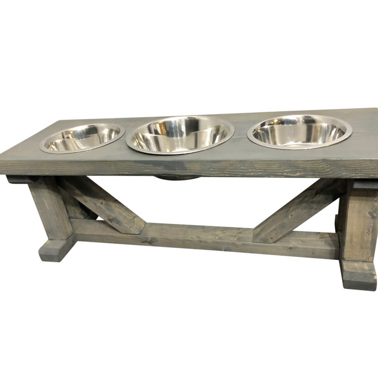 Bearwood Essentials 3 Bowls Raised Dog Elevated Feeder & Reviews Wayfair